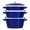 Staub Stackable Cocotte, Braiser, And Grill Pan With Lid | Dark Blue -Kitchen Store 1010769 1