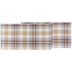 Now Designs By Danica Second Spin 14" X 72" Table Runner | Maize Plaid