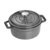 Staub 0.5 Qt. Round Cocotte/Dutch Oven | Graphite Grey 2 Staub 0.5 Qt. Round Cocotte/Dutch Oven | Graphite Grey -Kitchen Store 1101218 1