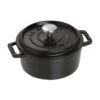 Staub 0.5 Qt. Round Cocotte/Dutch Oven | Matte Black -Kitchen Store 1101225 1 1