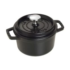 Staub 0.75 Qt. Round Cocotte/Dutch Oven | Matte Black