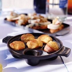 Staub 5.75" Escargot Dish With 6 Holes | Matte Black 5 Staub 5.75" Escargot Dish With 6 Holes | Matte Black -Kitchen Store 1301523