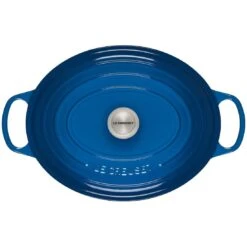 Le Creuset 9.5 Qt. Oval Signature Dutch Oven With Stainless Steel Knob | Marseille Blue -Kitchen Store 13426scr 96bd97d55b41a79