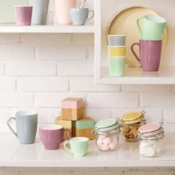 Bormioli Rocco 6.75oz Swing Top Fido Jar | Pink Top -Kitchen Store 141360mrg121313 5