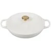 Le Creuset 3.5Qt Signature Braiser Eiffel Tower Collection | White -Kitchen Store 16912scr 4f881f0f4251046