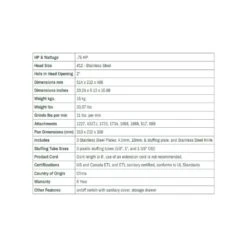 LEM Big Bite Meat Grinder #12 -Kitchen Store 1781specs