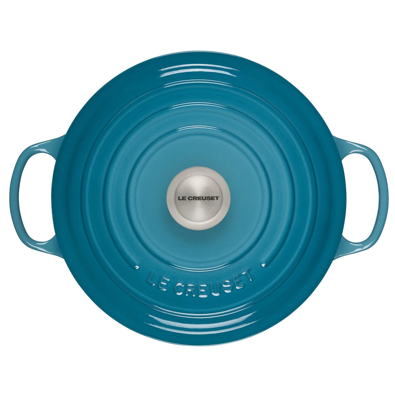 Le Creuset 5.5 Qt. Round Signature Cast Iron Dutch Oven With Stainless Steel Knob | Caribbean Blue 5 Le Creuset 5.5 Qt. Round Signature Cast Iron Dutch Oven With Stainless Steel Knob | Caribbean Blue - Image 3