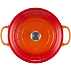 Le Creuset 9 Qt. Round Signature Dutch Oven With Stainless Steel Knob | Flame Orange -Kitchen Store 302ss c