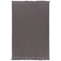 Danica Heirloom Textured Waffle Weave Hand Towel | Charcoal