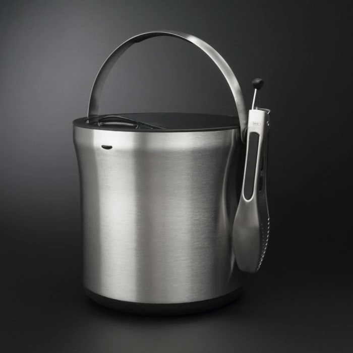 OXO SteeL Ice Bucket & Tong Set 4 OXO SteeL Ice Bucket & Tong Set - Image 2