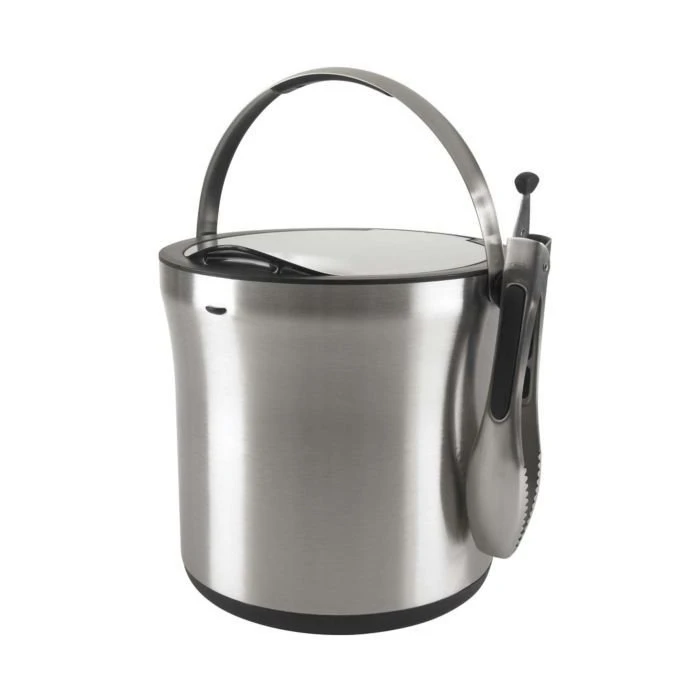 OXO SteeL Ice Bucket & Tong Set 3 OXO SteeL Ice Bucket & Tong Set