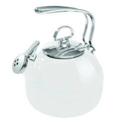 Chantal 1.8 Qt. Enamel-on-Steel Classic Tea Kettle | White