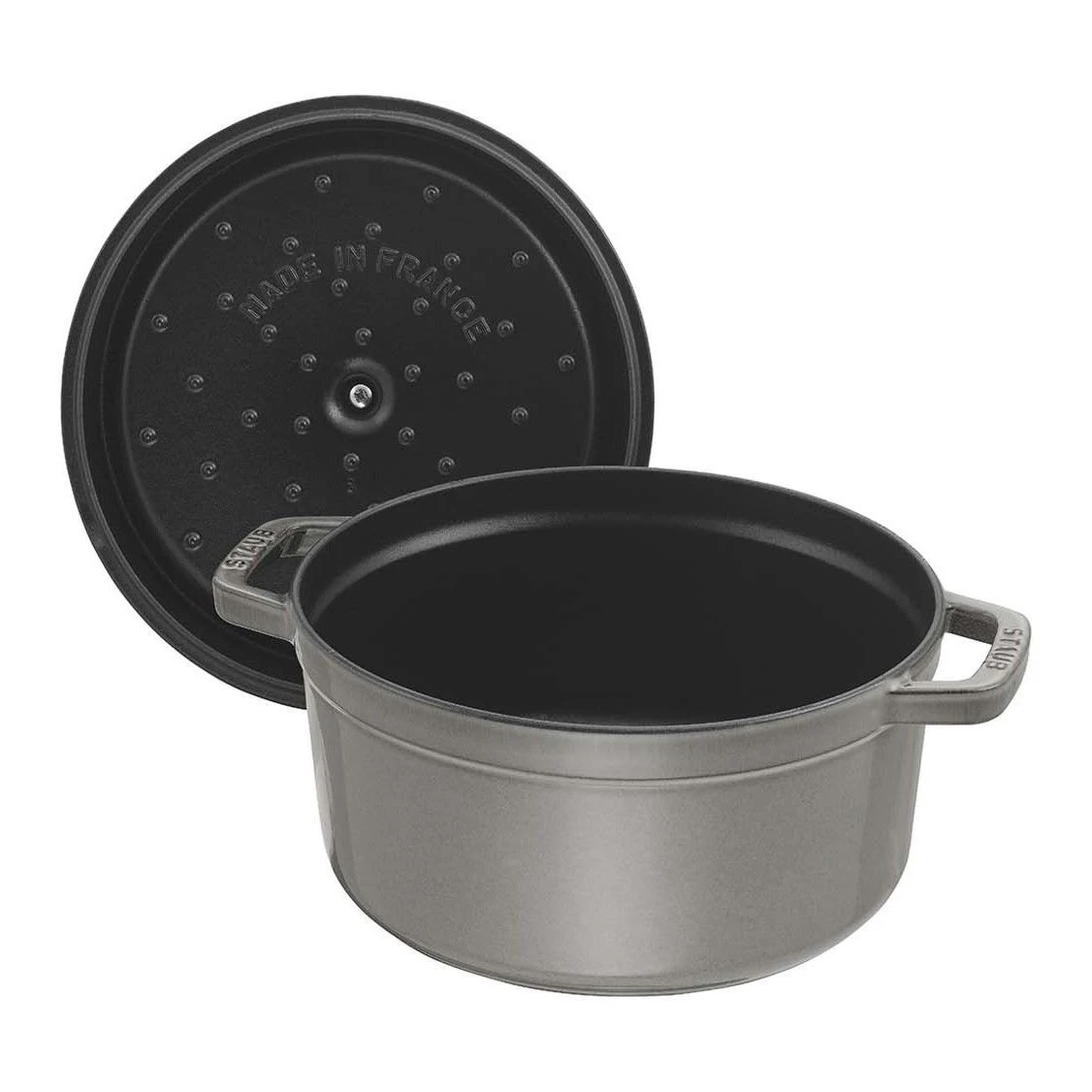 Staub 7 Qt. Round Cocotte/Dutch Oven | Graphite Grey 4 Staub 7 Qt. Round Cocotte/Dutch Oven | Graphite Grey - Image 2