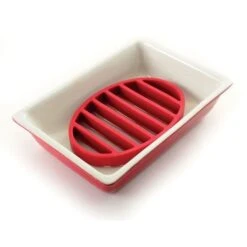 Norpro Silicone Roasting Rack | 9" X 6" -Kitchen Store 405 norpro s red silicone roasting rack 9x6
