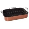 Nordic Ware Extra Large Copper Turkey Roaster With Rack -Kitchen Store 41733 nordicware extra large copper turkey roaster with rack