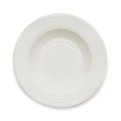 Portmeirion Sophie Conran 9.75" Rimmed Soup Bowl | White -Kitchen Store 423138 sc rimmed soup plate 1
