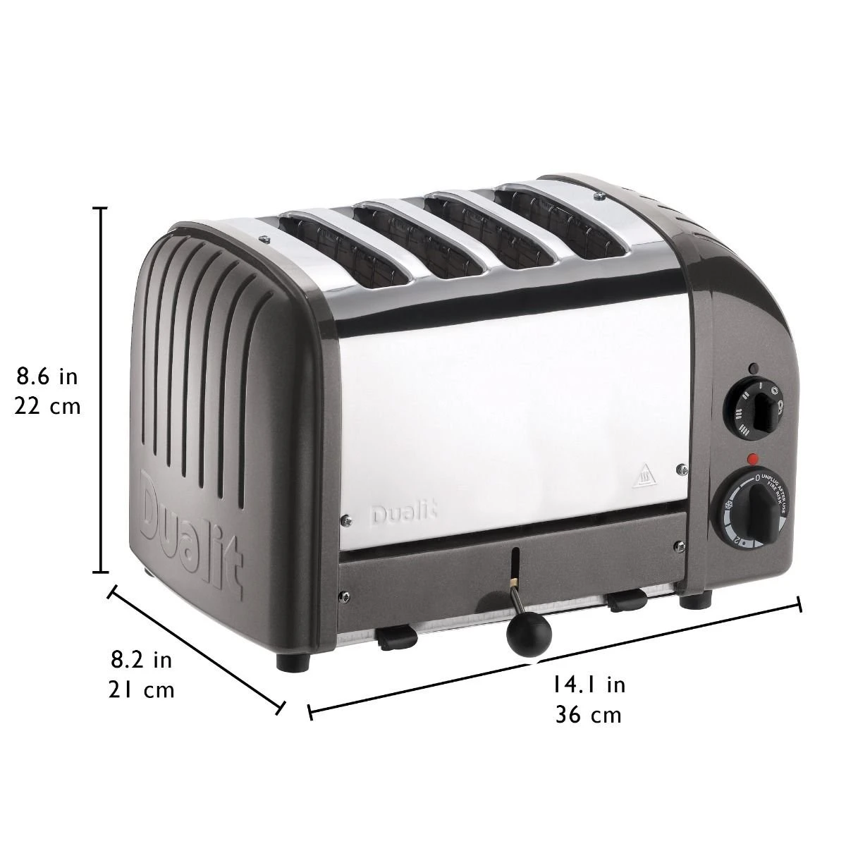Dualit NewGen Classic 4-Slice Toaster | Charcoal 5 Dualit NewGen Classic 4-Slice Toaster | Charcoal - Image 3