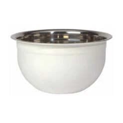 Now Designs By Danica Stainless Steel Mixing Bowls (Set Of 3) | Matte White -Kitchen Store 5205004 nd set3 mixing bowls white sup2 1