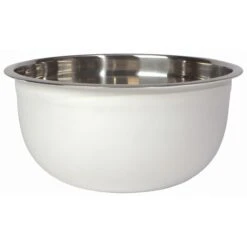 Now Designs By Danica Stainless Steel Mixing Bowls (Set Of 3) | Matte White -Kitchen Store 5205004 nd set3 mixing bowls white sup3