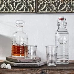 Bormioli Rocco Officina 1825 Clear Bottle With Swing Top - 33.75 Oz -Kitchen Store 540621mba321990 1