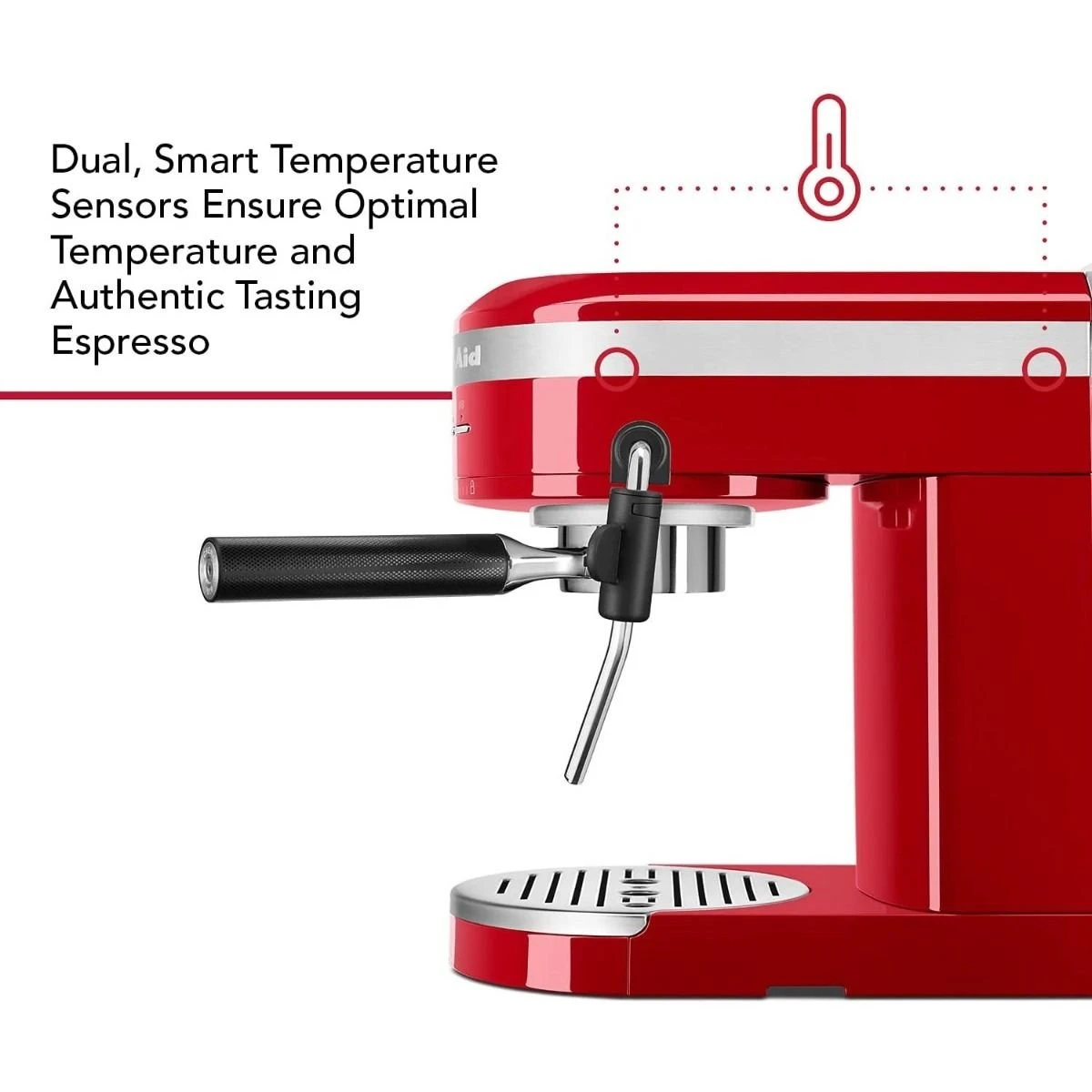 KitchenAid Semi Auto Metal Espresso Maker | Empire Red 6 KitchenAid Semi Auto Metal Espresso Maker | Empire Red - Image 4