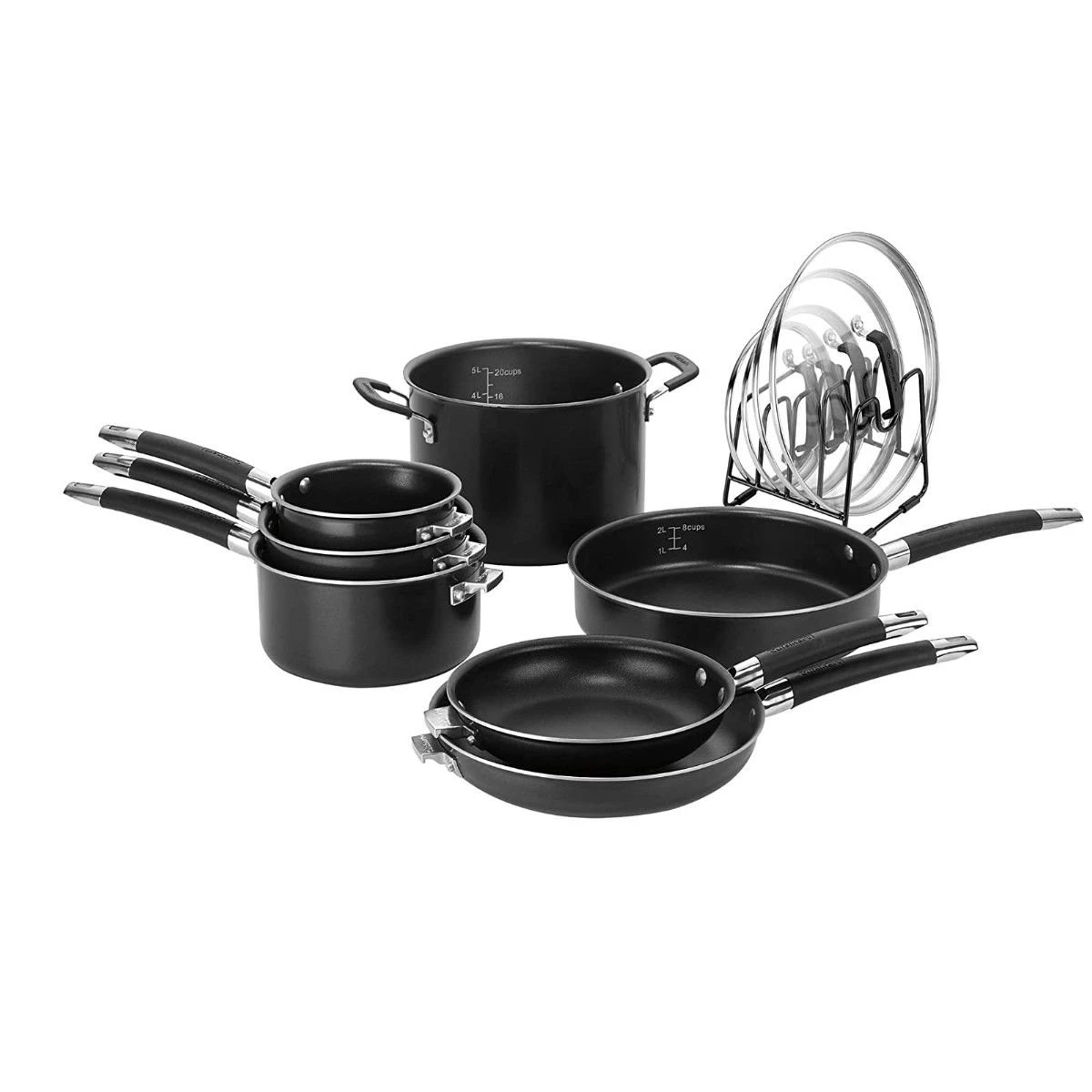 Cuisinart SmartNest Non-Stick Aluminum Cookware Set | 12-Piece 3 Cuisinart SmartNest Non-Stick Aluminum Cookware Set | 12-Piece