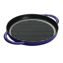 Staub 10" Cast Iron Pure Grill Pan | Dark Blue