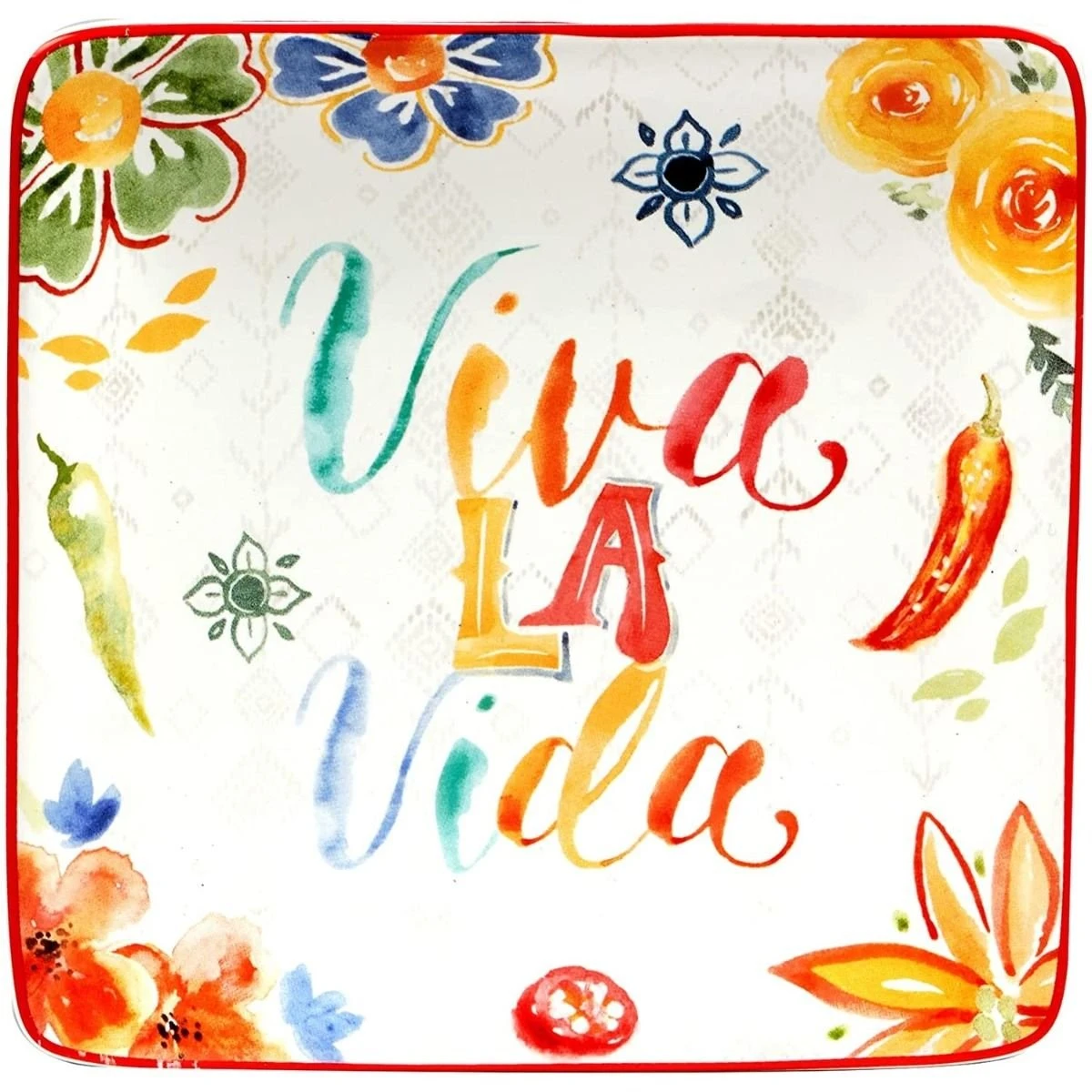 Certified International 6" Canape Plate (Set Of 4) | Sweet & Spicey 4 Certified International 6" Canape Plate (Set Of 4) | Sweet & Spicey - Image 2