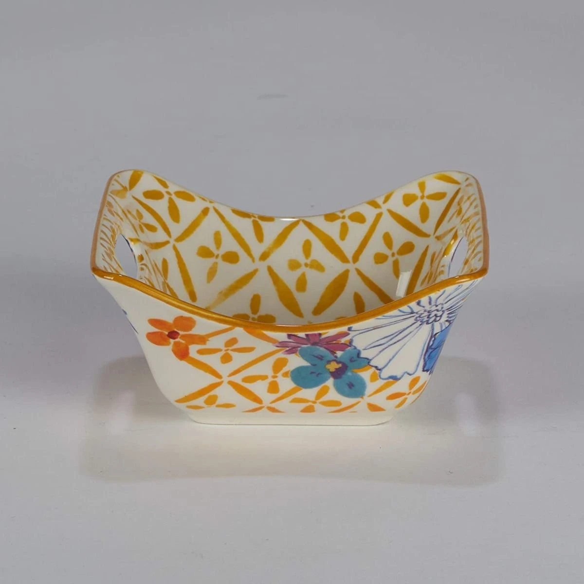 Certified International 3-Piece Bowl Set With Handles | Flower Power 5 Certified International 3-Piece Bowl Set With Handles | Flower Power - Image 3