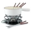 Swissmar Lugano 9-Piece Cast Iron Fondue Set | Matte White -Kitchen Store 71roz2zaupl. ac sl1500