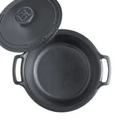 Emile Henry 6-Quart Sublime Stewpot | Graphite -Kitchen Store 734760 sublime dutch oven top open
