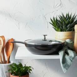 Staub 2.9 Qt Cast Iron Daily Pan | Black -Kitchen Store 750056180