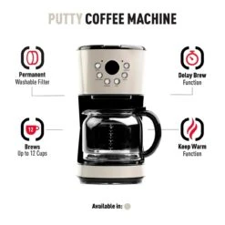 Haden 12-Cup Coffee Maker | Putty Beige 13 Haden 12-Cup Coffee Maker | Putty Beige -Kitchen Store 75028coffeemachineinfo