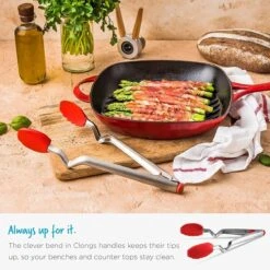 Dreamfarm 9" Clongs Silicone Tongs | Red -Kitchen Store 81qhdceuyql. ac sl1500 1
