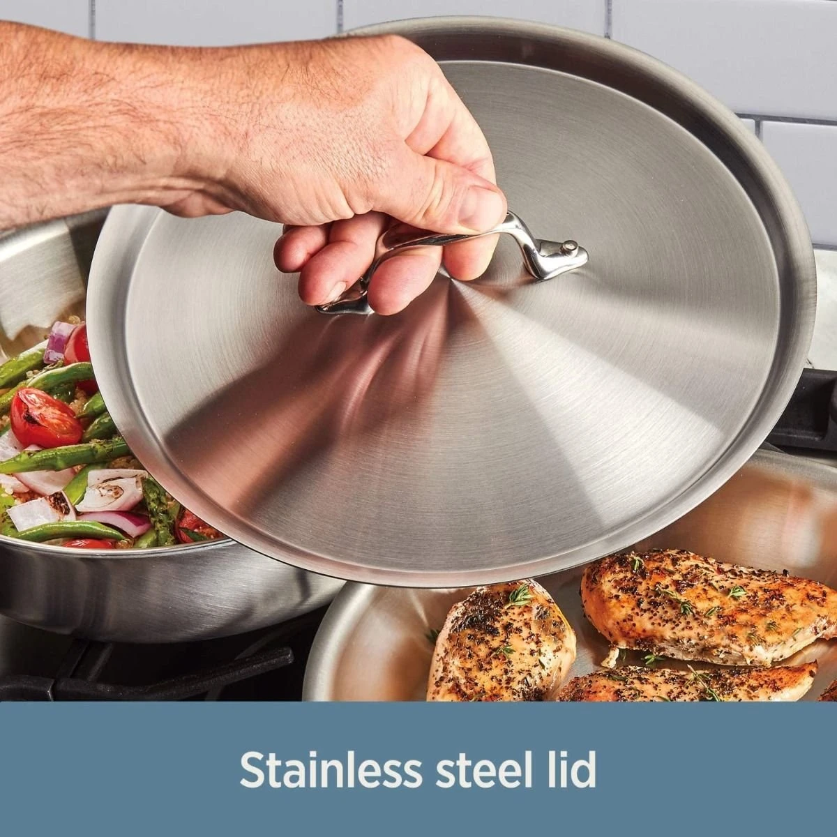All-Clad D3 Stainless Steel 3-Quart Sauce Pan With Lid 6 All-Clad D3 Stainless Steel 3-Quart Sauce Pan With Lid - Image 4