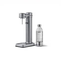 Aarke Carbonator III With CO2 Cylinder | Hammerstone Grey -Kitchen Store aarke hammertone 45 bottle 2