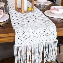 Everything Kitchens 13" X 66" Macrame Table Runner | Arlo