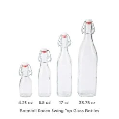 Bormioli Rocco 17oz Swing Top Glass Bottle -Kitchen Store bormioli rocco emilia glass bottles red 3