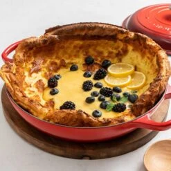 Le Creuset 3.5 Qt. Signature Enameled Cast Iron Braiser With Stainless Steel Knob | Cerise/Cherry Red -Kitchen Store cer2