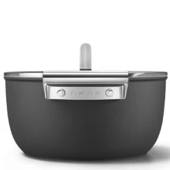 SMEG 5 Qt. Nonstick Casserole Dish With Lid | Black 8 SMEG 5 Qt. Nonstick Casserole Dish With Lid | Black -Kitchen Store ckfc2411blm 5