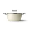 SMEG 5 Qt. Nonstick Casserole Dish With Lid | Cream 2 SMEG 5 Qt. Nonstick Casserole Dish With Lid | Cream -Kitchen Store ckfc2411crm
