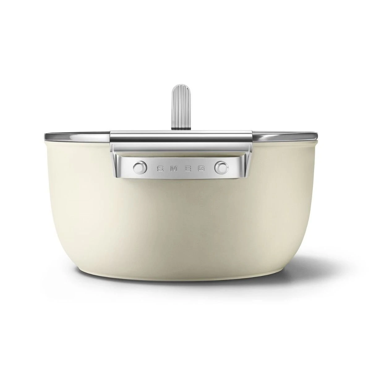 SMEG 5 Qt. Nonstick Casserole Dish With Lid | Cream 5 SMEG 5 Qt. Nonstick Casserole Dish With Lid | Cream - Image 3