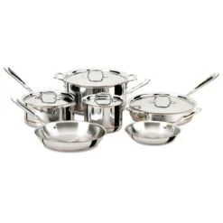 All-Clad Copper Core 5-Ply Bonded Stainless Steel Cookware Set | 10-Piece