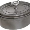 Staub 5.75 Qt. Oval Coq Au Vin Cocotte/Dutch Oven | Graphite Grey -Kitchen Store coq au vin cocotte 5 75qt graphite grey 5 compressed