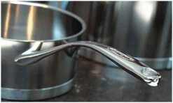 Demeyere Cookware Atlantis Induction Saucepan W/Lid - 1.1 Quart -Kitchen Store demeyere atlantis pan handle design compressed