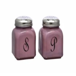 Mosser Glass Monogram Salt & Pepper Set | Eggplant