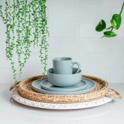 Everything Kitchens Modern Flat 15oz Mugs (Set Of 4) | Dusty Blue -Kitchen Store ek modern flat lifestyle squares 0025 capture0014 3