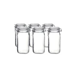Bormioli Rocco 1.5L Swing Top Fido Canning Jars | 6-pack