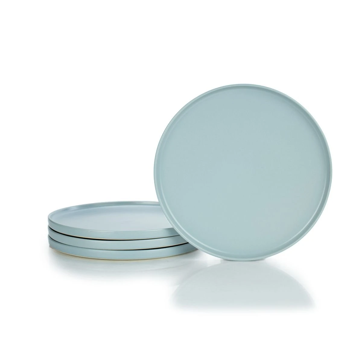 Everything Kitchens Modern Flat 24-Piece Dinnerware Set | Dusty Blue, Stone Gray, Beige 5 Everything Kitchens Modern Flat 24-Piece Dinnerware Set | Dusty Blue, Stone Gray, Beige - Image 3