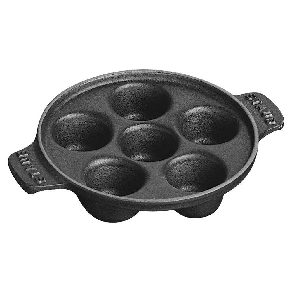 Staub 5.75" Escargot Dish With 6 Holes | Matte Black 3 Staub 5.75" Escargot Dish With 6 Holes | Matte Black
